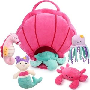 Sea shell plush toy set